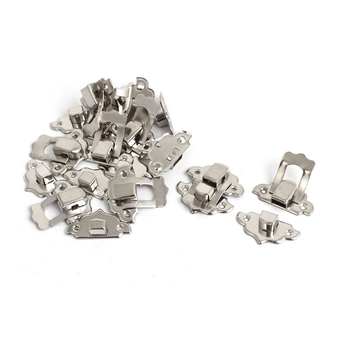 Tool Box Jewelry Gift Metal Buckle Box Silver Clasp 10 Pieces