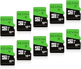 KEXIN 16GB Micro SD Card 10-Pack microSDHC UHS-I Class 10 U1 TF Card