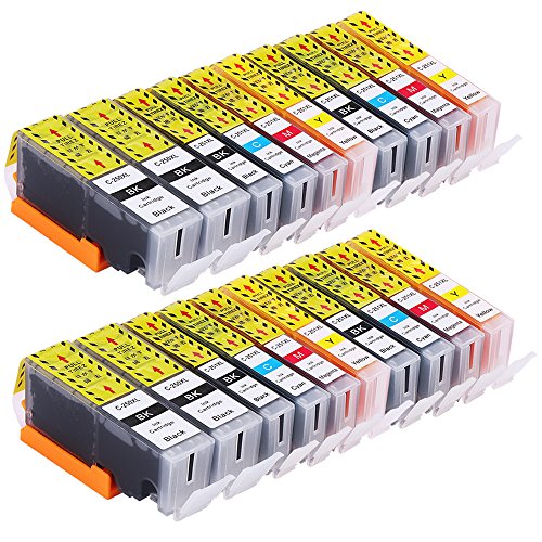 Rxlife Inks and Toner Cartridges Compatible for Canon PGI-250 CLI-251 PGI-250XL CLI-251XL Replacement for Inkjet Printers CLI251xl pgi250xl Pixma IP7220, MG5420, MG6320, MX722, MX922 (20 Pack)