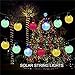 Globe Solar String Lights, 30 LED 20ft Outdoor Fairy Bubble Crystal Ball String Lights Christmas Decorative Lighting for Halloween Holiday Wedding Garden Patio Party Thanksgiving, 2-Pack
