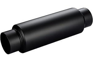 EVIL ENERGY 3" Resonator Muffler, 3" Inlet & Outlet (OD) Stainless Steel Universal Straight Through Muffler, Deep Tone for Mo