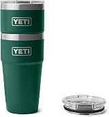 YETI Rambler 20 oz Stackable Cup with MagSlider Lid Black Forest Green view 6