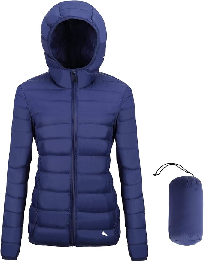 light hooded puffer jacket