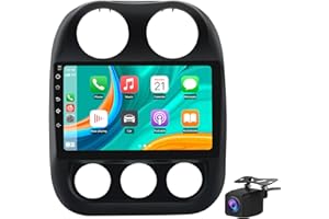 VRATZN [2G+64G] Car Radio for Jeep Compass Patriot 2010-2016, 10.1 inch Android 13 Touch Screen Carplay/Android Auto/Mirror Link/SWC/Bluetooth/WiFi AHD Backup Camera for Jeep Compass