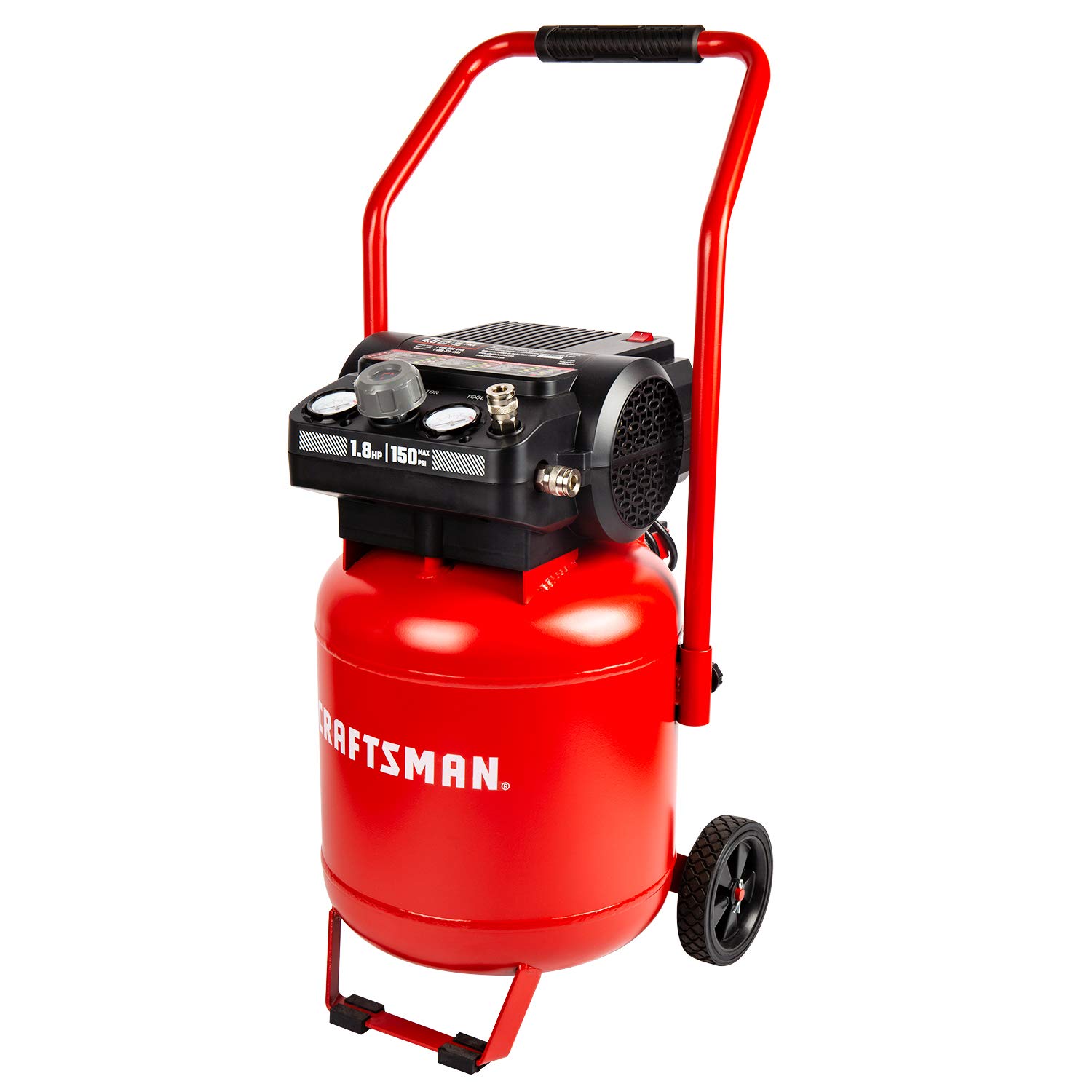 Photo 1 of Craftsman Air Compressor, 10 Gallon Peak 1.8 Horsepower Oil-free Compressor, Max 150 PSI, Vertical Compressor Air Tools, Model: CMXECXA0331042