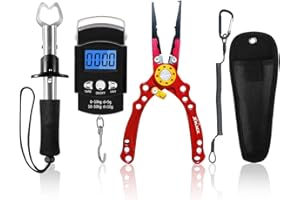 XBLACK Fishing Tool Kit Fishing Pliers Fish Gripper Fishing Scale Fish Grip Tools Set Saltwater Resistant Fishing Gear