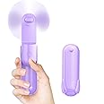 Jkjoy Mini Handheld Fan, Portable Hand Fan with USB Rechargeable, 2000 mAh Battery Operated Pocket Fan, 3 Speeds Adjustable, 2 IN 1 Small Personal Fan for Women Girls Travel Outdoor