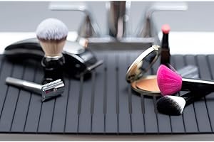 Top-it Sink Mat for more Counter Space. Rollable Sink Cover. Sink Topper. Makeup Organizer Mat. Must Have Bathroom Accessory.