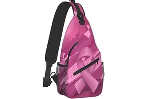 BASSYIL Breast Cancer Crossbody Bags For Women Men Chest Shoulde Hiking Travel Accessories Daypacks