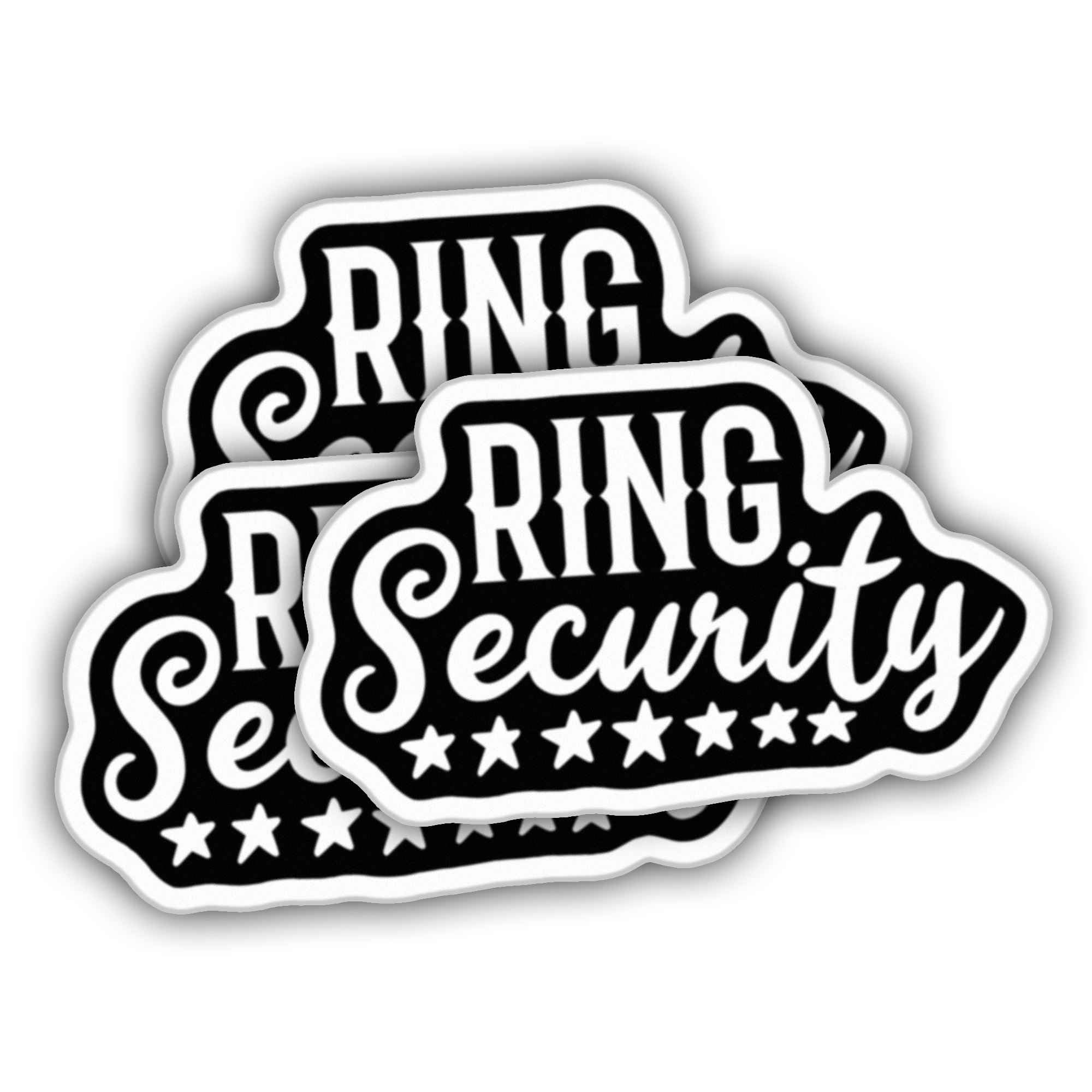 Photo 1 of (3pcs) Wedding Stickers Wedding Decals Ring Security Cool Vinyl Black Weather-Resistance Sticker for Tumbler, Water Bottles, Laptop, Car, Bumper Sticker