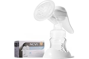 NCVI Manual Breast Pump for Breastfeeding Small Nipple, 20mm Silicone Soft Flange Single Hand Held Pump Breast Milk 5oz, BPA-Free with Two Kinds of Suction Adjusted Suitable for 17/18/19/20mm Nipples