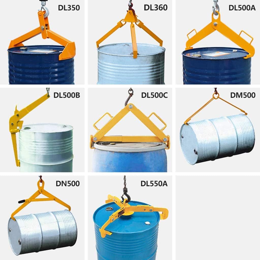 Cushion Oil Drum Sheet Metal Clamp, Lifting Clamp Hook Spreader Dedicated, Vertical Drum Clamp Barrel Lift Drum Lifter for 1000 Lb 30-55 Gallon Barrel,: Home & Kitchen