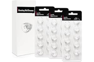 PHIRUNTY (30 Pcs) Hearing Aid Domes Accessories for Oticon Replacements, Oticon MiniFit (Open 6mm) Domes, Universal Domes for Oticon Hearing Aid Supplies Kits, Fit Aid Parts for Optimal Performance