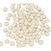 uxcell 100pcs Round Wood Balls 1/4" Diameter Unfinished Solid Wooden Spheres, Natural Wood Craft Balls for DIY Craft Projects Art Ornaments