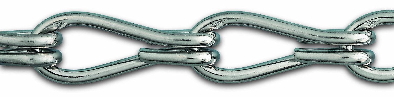 Chapuis LVBT2 Double twist chain - Nickel plated steel - 5 kg - Diameter 1,6 mm - Length 2,5 m