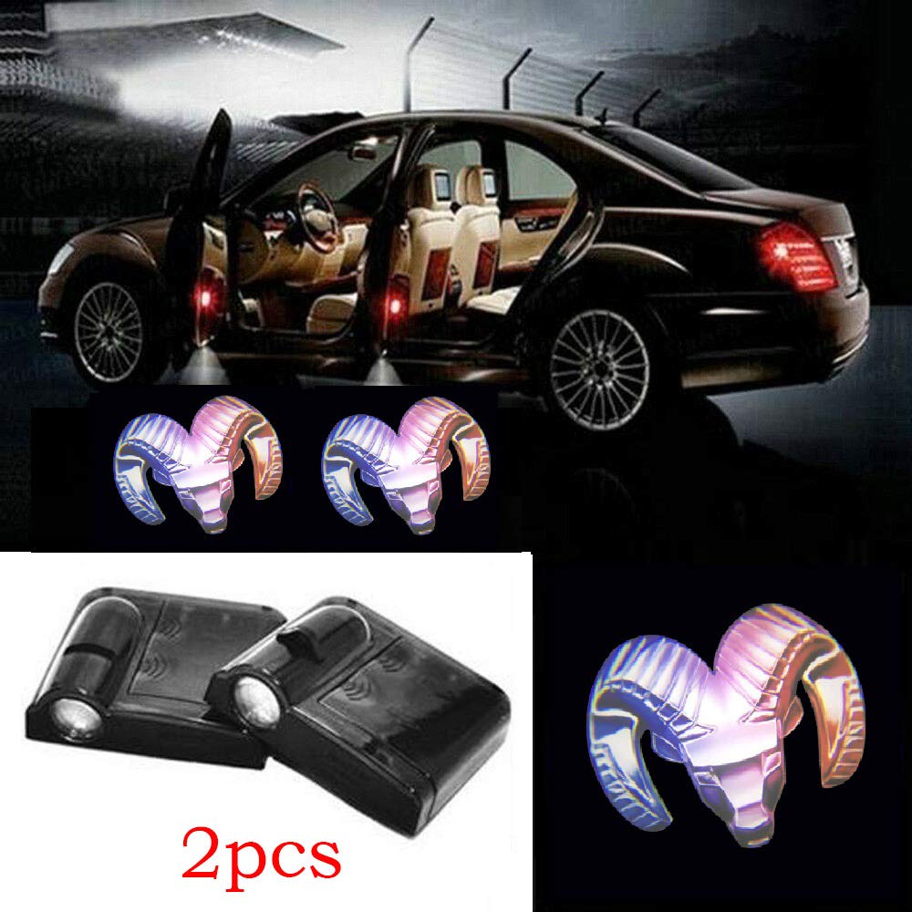 Lighting & Electrical QIBEN 2Pcs for Dodge Ram Multicolor Wireless Car