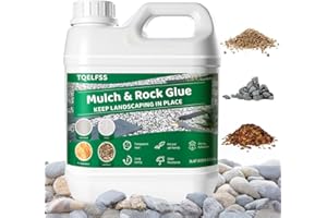 Rock Glue for Landscaping 2L/0.52Gal,Mulch Glue,Fast-Dry Strong Pea Gravel Stabilizer Landscape Bond Lock Rubber Mulch Anchor