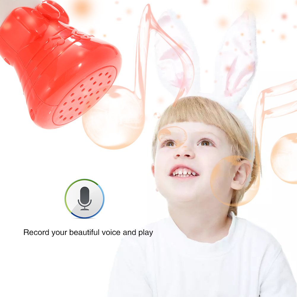 ThinkMax Kids Voice Changing and Recording Microphone with Colorful Light Musical Toys