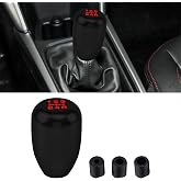 Kutyun Car Gear Shift Knobs, Manual Transmission Shift Knob, 5 Speed Car Stick Shift Knob with Adapter, Aluminum Alloy Shift Lever Knob, Universal Automatic Car Accessories for Manual Car
