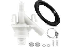 Rakiyada Upgraded RV Toilet Valve Replacement Kit Compatible with Dometic 300, 301, 310, 311, 320, 321, 385311641 Dometic RV Toilet Parts with 385311658 Toilet Seal for Pedal-Flush Toilets
