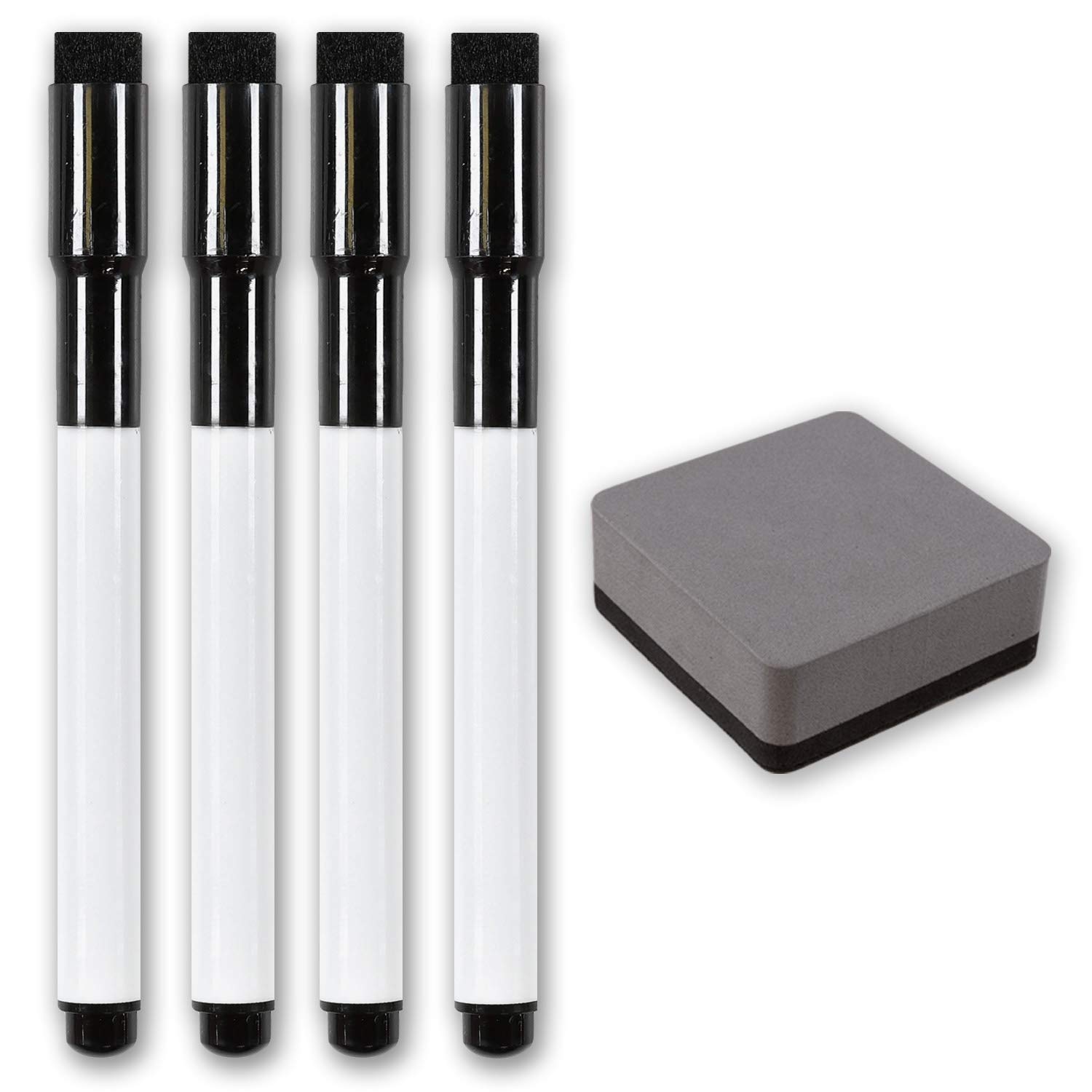 The Magnet Shop Whiteboard Marker, Magnetic Dry Wipe Pens with Eraser Tip for Home, Office and School. Works great with Dry Erase Meal Planners and Weekly Organisers