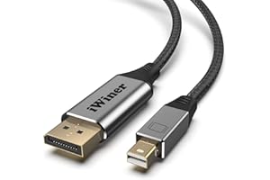 Mini DisplayPort to DisplayPort Cable 6Ft 4K@60Hz Thunderbolt to Displayport Bidirectional (Thunderbolt/Thunderbolt 2 Compati