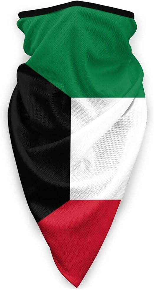 Kuwait Flag Multifunctional Fashion Windproof Sports Face Mask Washable