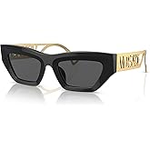 Versace VE 4432U GB1/87 Black/Gold Plastic Fashion Sunglasses Grey Lens
