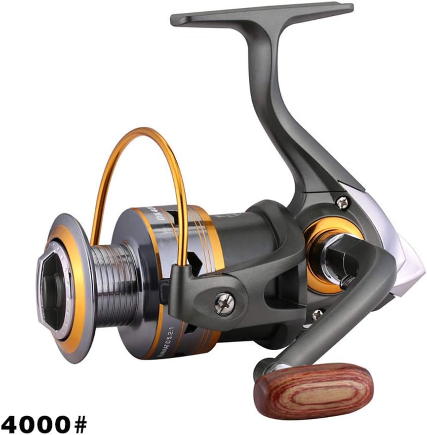 Sunoney 1248/5000 11BB Ball Bearing Spinning Fishing Reel Metal Handle DK Series Fish Wheel Accessories, beige, DK 4000
