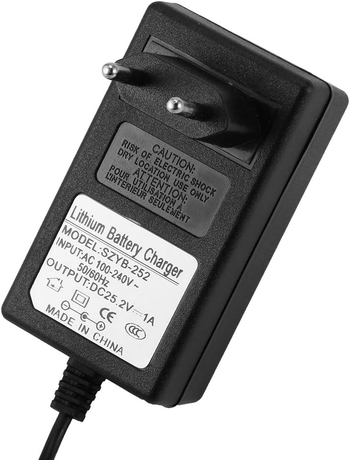 Battery Power Adapter, 25.2V 1A Universal AC to DC Battery Charger Power Adapter with LED Indicator Power Supply Charger Plug for Household Electronics.(us): Electronics