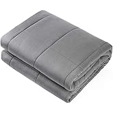 Waowoo Adult Weighted Blanket Queen Size (15lbs 60"x80") Heavy Blanket with Premium Glass Beads, (Dark Grey