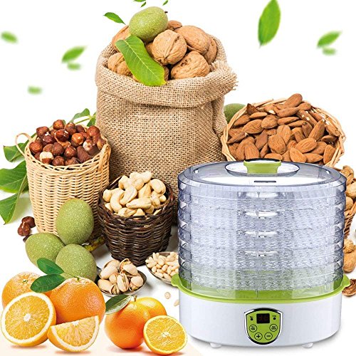 PowCube Food Dehydrator Fruit Dryer Machine Electric 5 Tier Food Preserver with Adjustable Temperature & Digital Timer