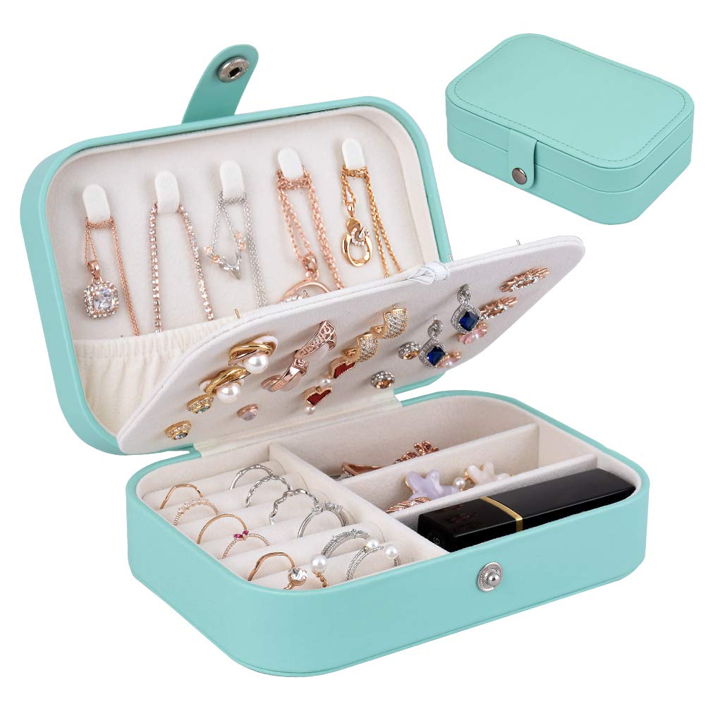 homchen Travel Jewellery Organiser Bag, Jewelry Storage Box Case for Bracelet, Earrings, Rings, Necklace