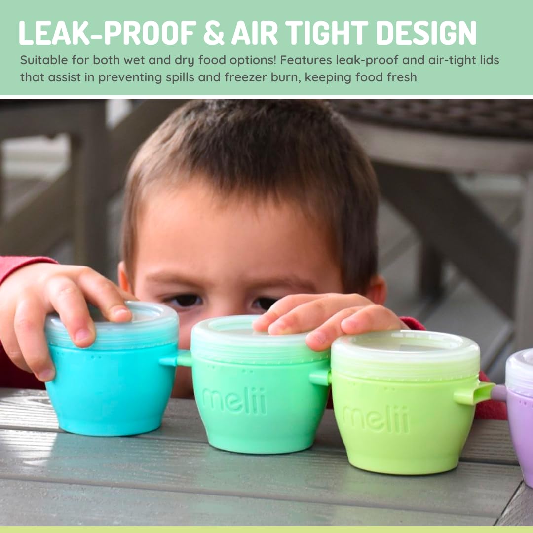 melii Snap & Go Baby Food Freezer Storage Containers & Snack Containers, 2 oz / 59 ml
