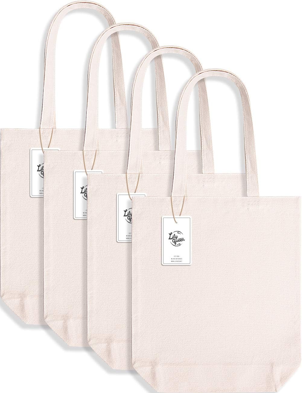 Amazon.com: Lily Queen Cotton Canvas Tote Bag Crafts Cloth Shopping