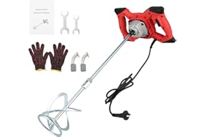 Cement Mixer 2300W, Handheld Electric Concrete Mixer with 6 Adjustable Speed, 110V Portable Mud Mixer Paint Mixer for Motar G