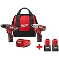 M12 12-Volt Lithium-Ion Cordless Drill Driver/Impact Driver Combo Kit (2-Tool) with Free M12 1.5Ah Battery (2-Pack)