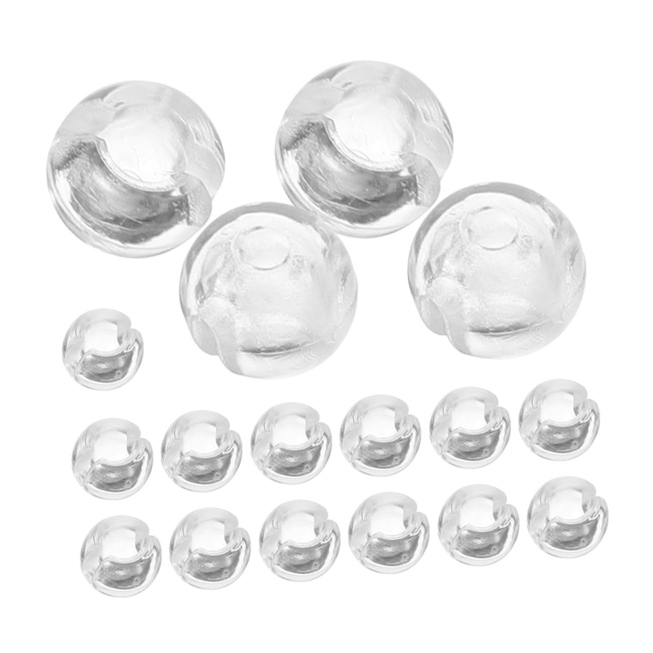 HOMOCONO 25pcs Transparent Beaded Chain Crimp Stops Curtain Bead Chain Stop for Blinds and Shades Essential Replacement Parts for Vertical and Roller Blinds Accessories