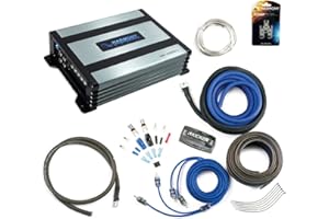 Kicker Bundle with Harmony Audio HA-A400.1 Class D Mono Amplifier and CK8 8 Guage Amplifier Wiring Accessory Kit