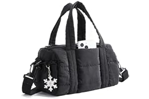 BAGSMART Reiki Mini Gym Bag for Women, Small Dance Bag, Mini Crossbody Bags for Women with Detachable Strap, 5L Shoulder Bag(9.8 * 5.9 * 5.9 inches), Black