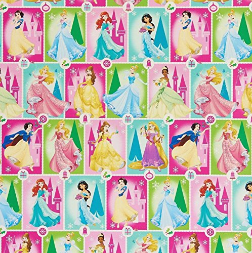 Disney PRINCESS Christmas Wrapping Paper 40 Sq. Ft.