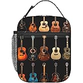 SIUKUS Insulated Lunch Box for Kids Boys Girls, Reusable Lunch Bag for School, Office, Picnic, Work, Travel, Vintage Guitar Collection Theme Lunch Box