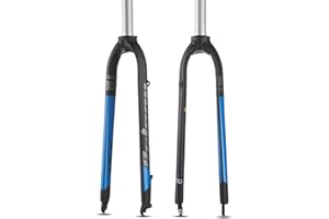 BOLANY Bike Rigid Suspension Forks 1-1/8" Threadless Straight Steerer Universal 26/27.5/29" Disc Brake 9mm QR MTB Front Forks Aluminum Alloy Super-Light Bike Forks