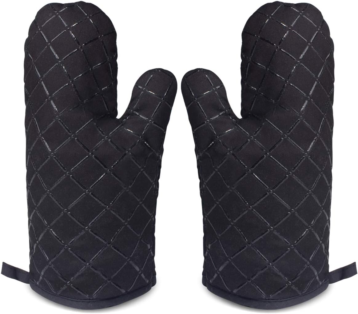 HUGS IDEA Ofenhandschuhe Mit Musiknoten - Hitzebeständig 25,5cm