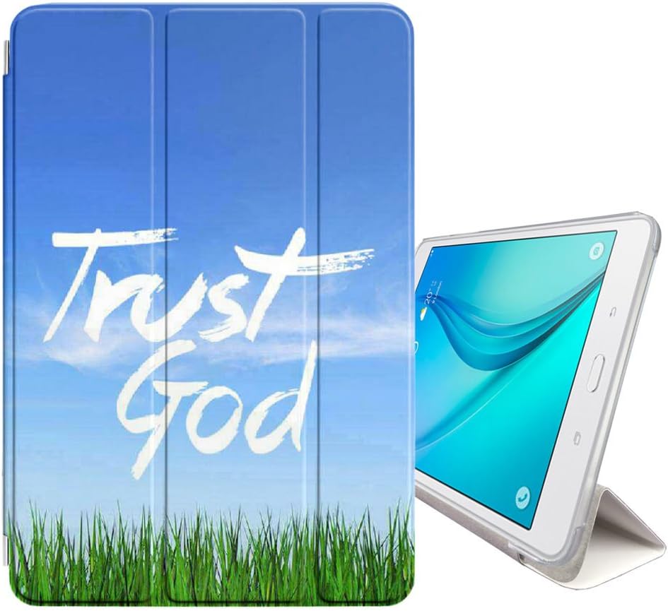 FJCases Christian Quotes Bible God Jesus Smart Cover Stand + Back Case with Auto Sleep/Wake Function for Samsung Galaxy Tab A - 8" (T350/T351/T355 Series)
