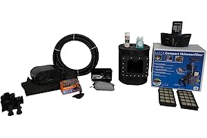 HALF OFF PONDS Simply Ponds 1,200 GPH Submersible Pump Pond Kit with 10' x 15' PVC Plastic Pond Liner for Water Garden & Koi Pond