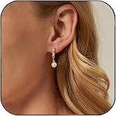 Pearl Cluster Clip on Earrings, Non Pierced Pearls Jewelry Elegant Teardrop Cubic Zirconia Cluster Earrings For Women Wedding Jewelry Bridesmaid Gift Hypoallergenic