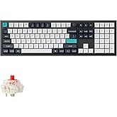 Keychron Q6 Max QMK/VIA Bluetooth Wireless /2.4 GHz/USB-C Wired Custom Mechanical Keyboard, Full Size Programmable Knob RGB Backlit Hot-Swappable Gateron Red Switch for Mac Windows Linux - Black
