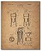 BigWig Prints Whiskey Patent Wall Decor - Bar Art for Home, Whiskey Decor, Bourbon Wall Artwork for Home, Vintage Alcohol Poster, Bar Cart Art - Unframed Set of 6 (8x10”)