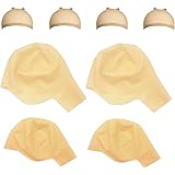Iceyyyy 8 Piece Bald Caps Makeup Latex Bald Cap Head Wig Cap Costume Accessory for Adults Teens for Halloween, Theme Party